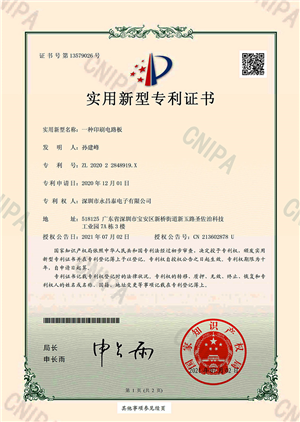 Patent Certificate